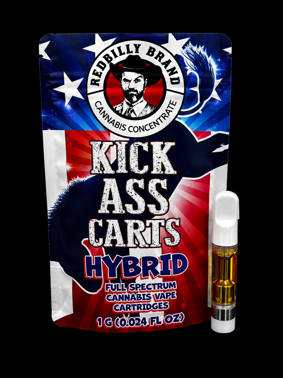 Kickass Carts Kick Ass Hybrid Full Spectrum Vape Cartridge