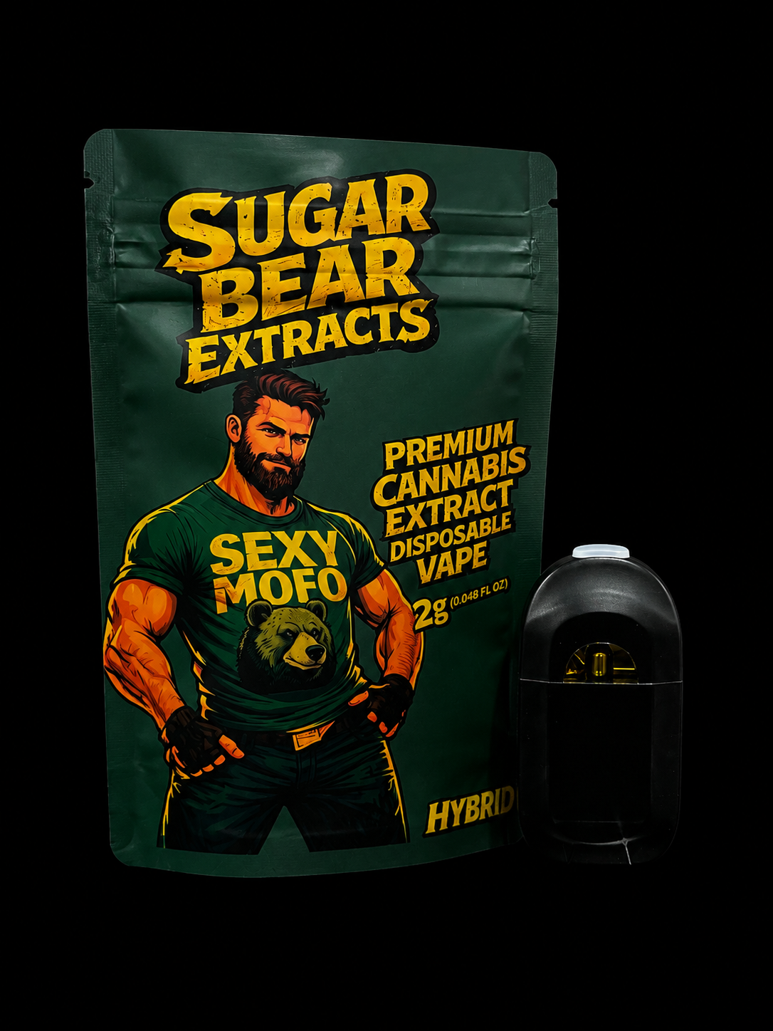 Sugar Bear Extracts Sugar Bear Hybrid Premium Extract Disposable Vape