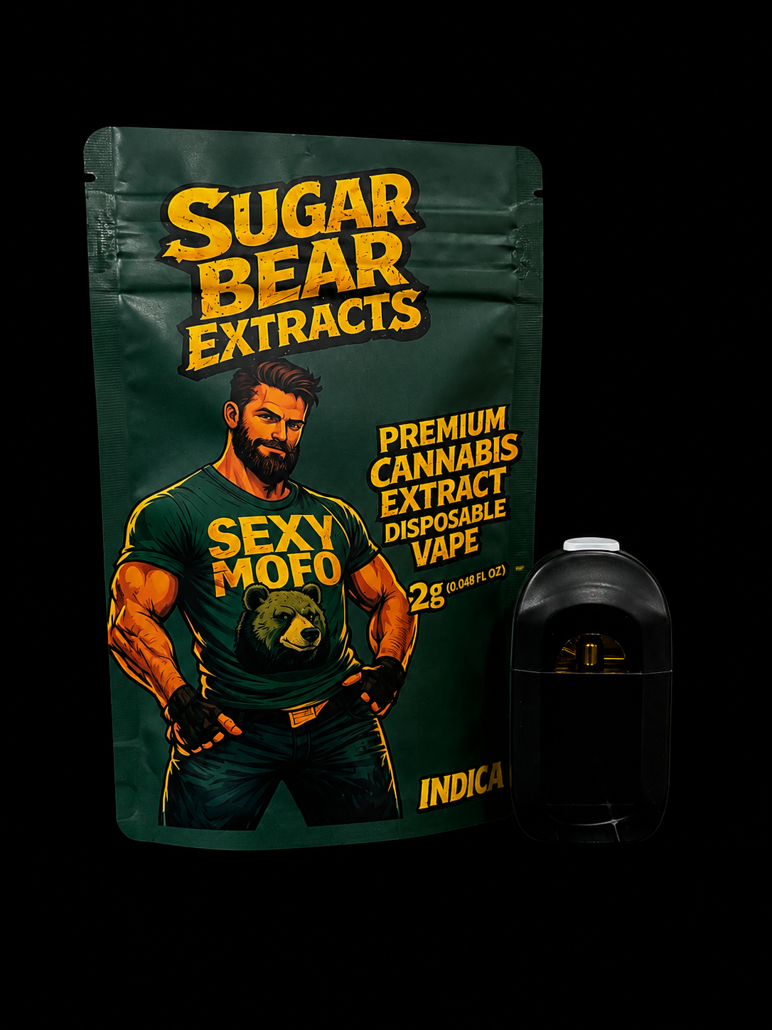 Sugar Bear Extracts Sugar Bear Indica Premium Extract Disposable Vape