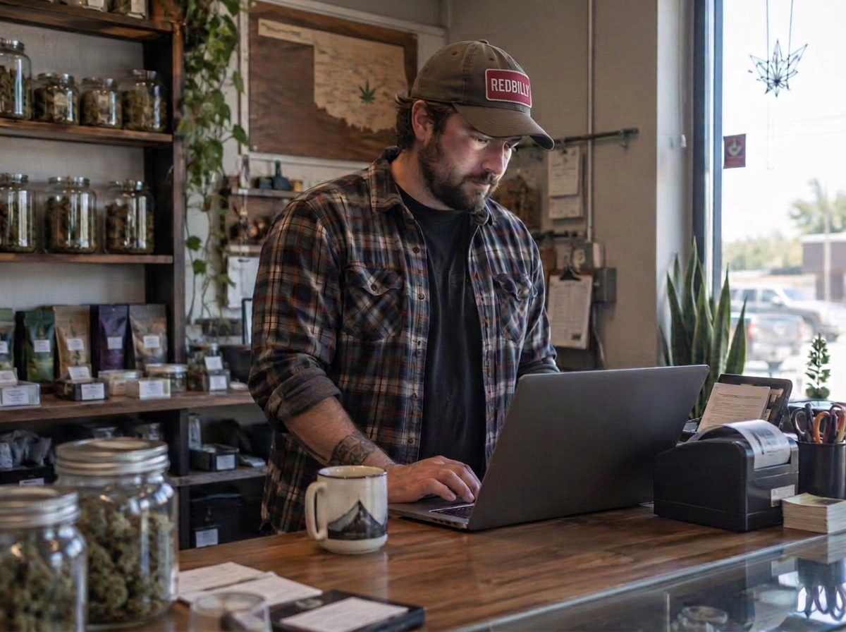 Dispensary manager reviewing live order tracking in the RedBilly buyer portal